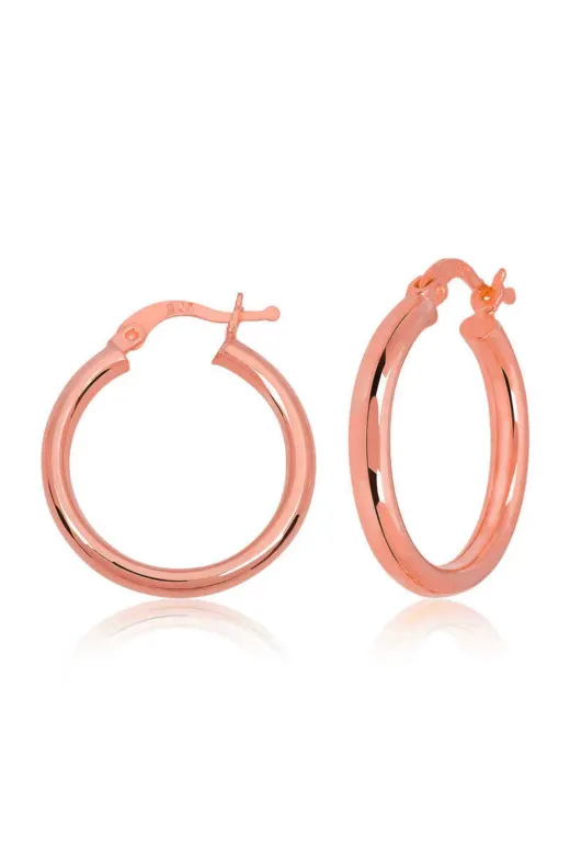 Toptan Bulurum TAB-032521T7577 Gümüş Rose Halka Kadın Küpe