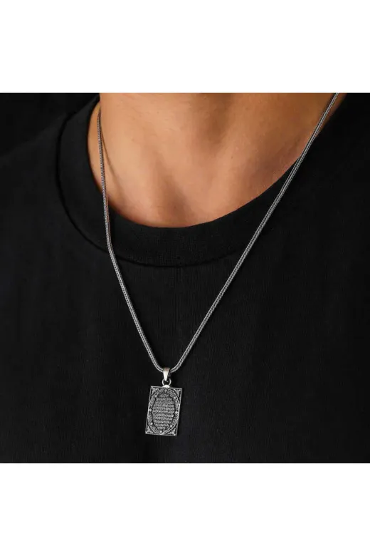 Toptan Bulurum YG-090212T8138 Gümüş Karınca Duası Kolye (Bc-53B717)