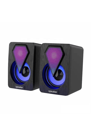 Torima D04D04 Kablolu Hoparlör 1+1 3.5Mm Jack Multimedia Bilgisayar Hoparlörü D04 Siyah