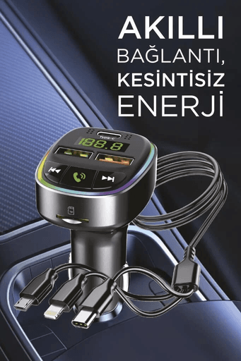 Torima G15-BLACK G15 Siyah Fm Transmitter Araç Şarj Cihazı (18W Hızlı Şarj - Usb/type-C/tf Kart Destekli)