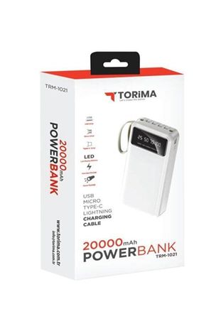 Torima Taşınabilir Batarya 20000 Mah Ledli 4 Çıkışlı Powerbank Trm-1021 Beyaz