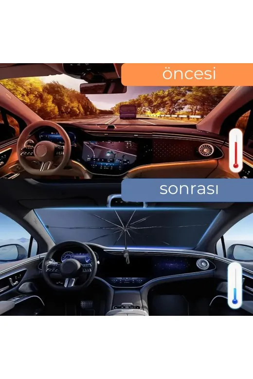 Toyota Yaris, VW Polo, Kia Rio, Fiat Punto, Hyundai Accent Blue Uyumlu Oto Şemsiye