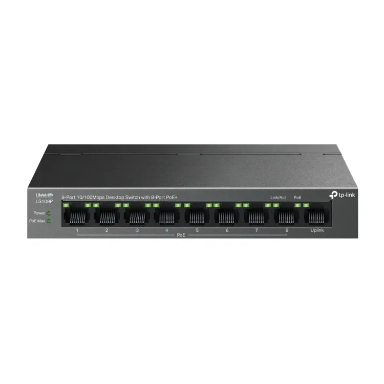 TP-Link LS109P 8 Port 10/100 PoE Switch