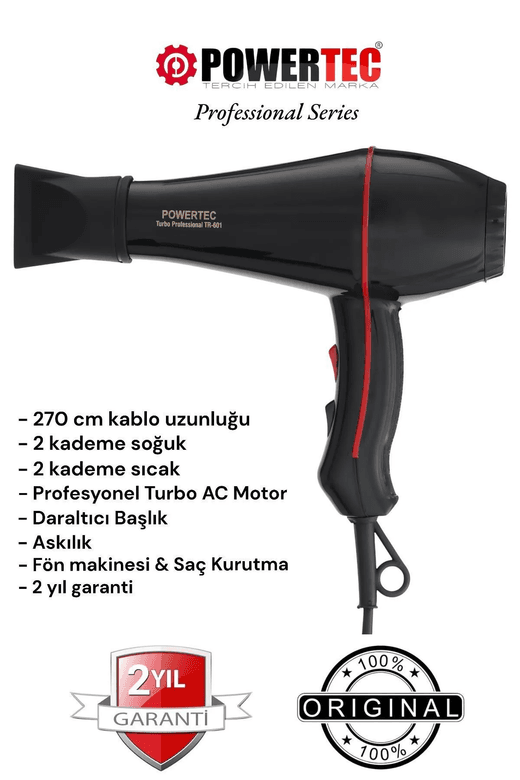 tr 601 Tr-601 2500W Profesyonel Fön Makinesi