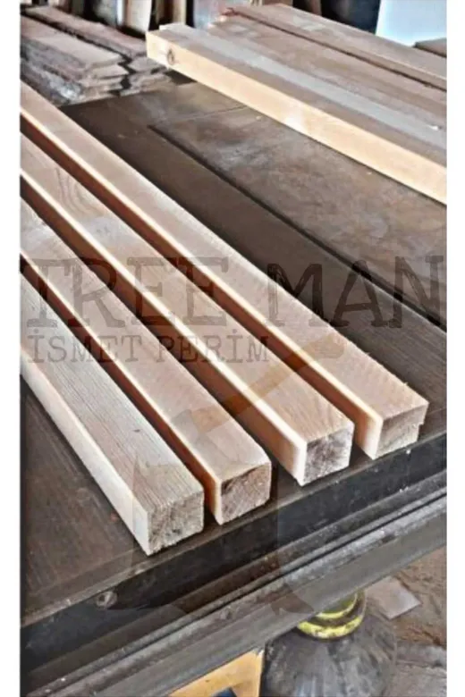 TREE MAN İSMET PERİM 2.5x2.5x100 10 adet 2.5X2.5X100 Cm 10 Adet Silinmis Çita Kereste Çam Ağacı Taslak Tahta Hobi Bahçe Çit Çitası