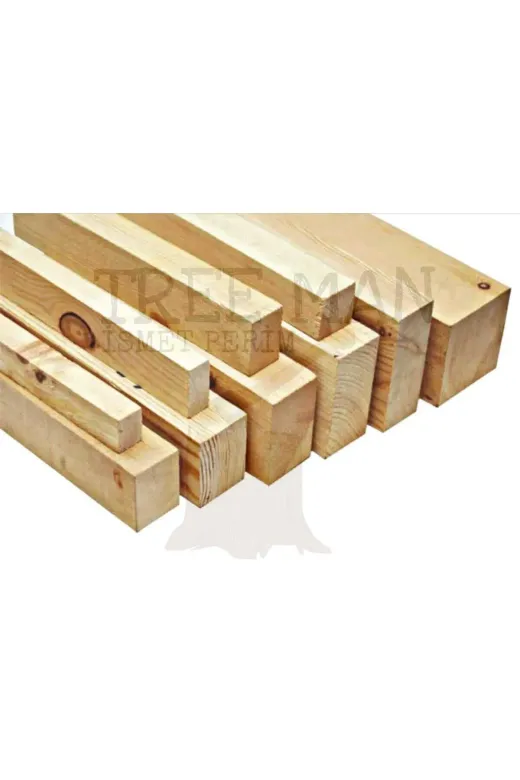 TREE MAN İSMET PERİM 5x5x300c1a 5X5X300 Cm 1 Adet Silinmis Çam Ahşap Çita Kereste Taslak Tahta Çit