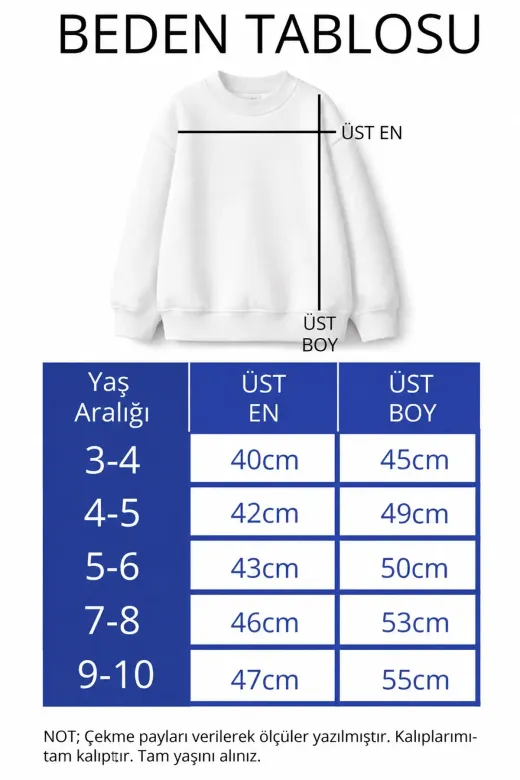 Trend Çocuk Kız Model Tam Kalıp Oversize Manifest Tasarım 2 İplik Pamuğa Pamuk Kumaş Sweatshirt 104