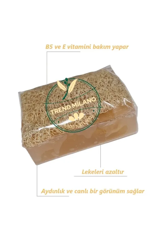TrendMilano dsc1024 %100 El Yapımı Doğal Kabak Lifli Pirinç Özlü Premium Peeling Etkili Yüz, El, Vücut Sabunu