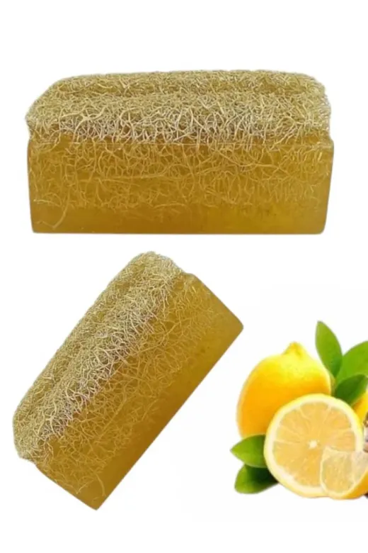 TrendMilano LMN0001 %100 Doğal Kabak Lifli Limonlu Sabun 120 Gr
