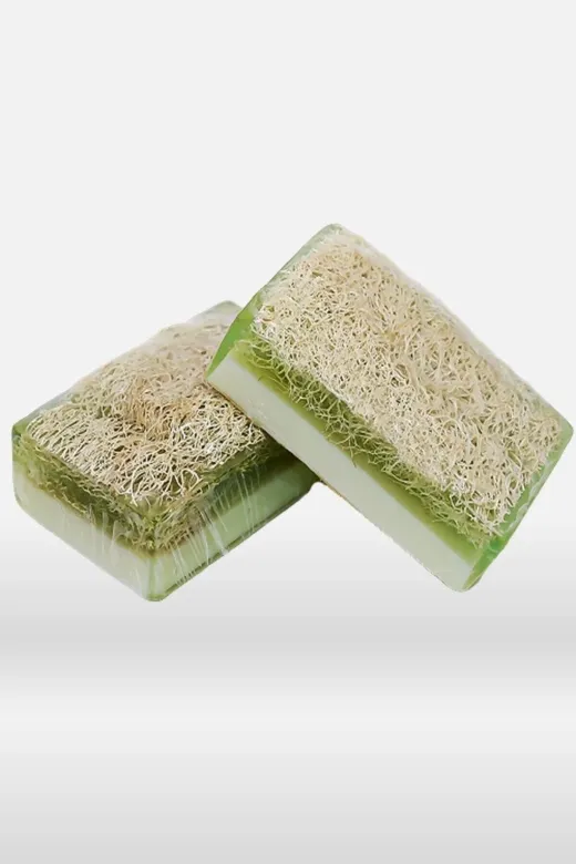 TrendMilano SC6639852 El Yapımı Doğal Kabak Lifli Aloe Vera Sabunu