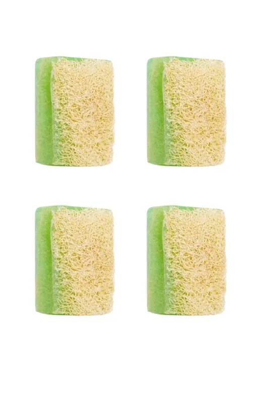 TrendMilano SC9855214 El Yapımı Doğal Kabak Lifli Aloe Vera Sabunu 4Lü Set 450 Gr