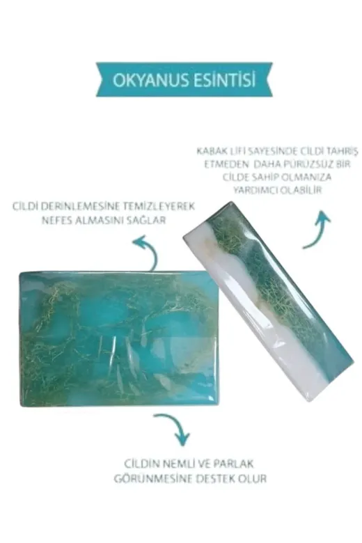 TrendMilano TMOKYNS Okyanus Esintisi Kabak Lifli Eşek Sütlü Sabun 120 | Mineralli Nemlendirici Ve Peeling Etkili Sabun