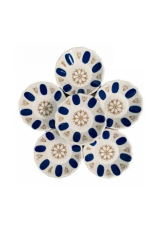 Tria P25812S7347 Ml104M Melamin Mavi Kahveci Çay Tabağı 6 Lı