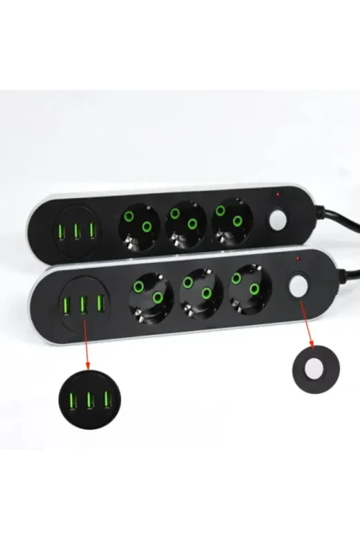 TTT TYC937723N171018695513703 Usb Yuvalı Üçlü Priz