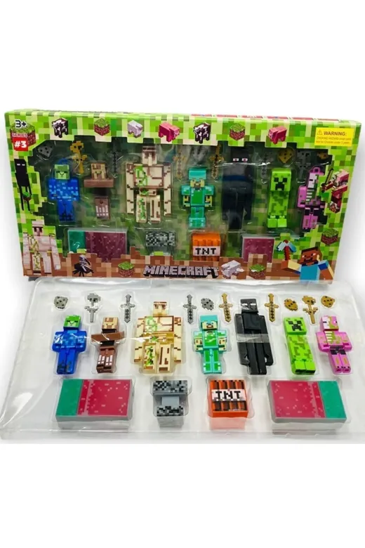 TukaShopping TukaShopping375 Minecraft 21 Parça Bol Aksesuarlı Set - Tuka