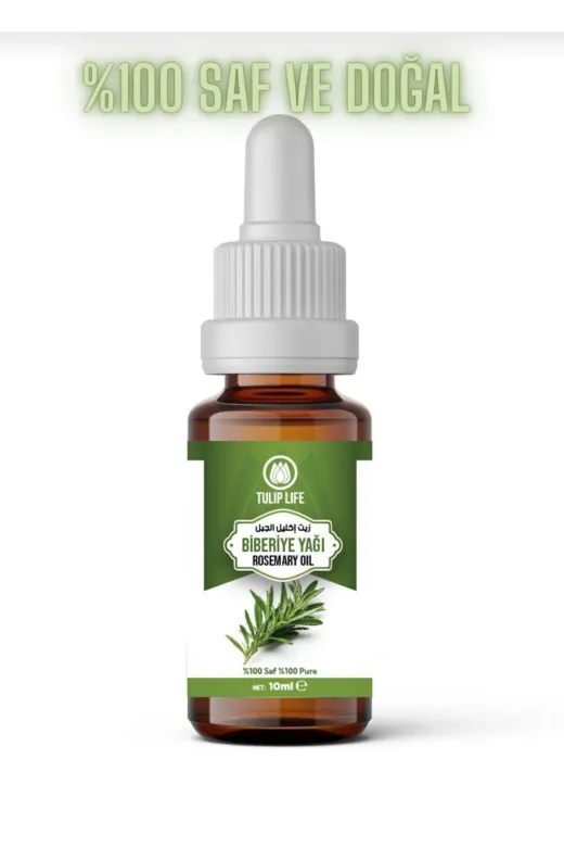 tulip life tp12 Biberiye Uçucu Yağı %100 Saf Ve Doğal ( Rosemary Essential Oil ) Cam Damlalıklı 10 Ml