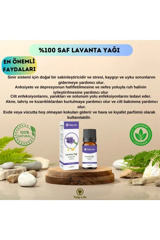 tulip life TYC2AAIEWN169334853380886 Lavanta Uçucu Yağı %100 Saf Seyreltilmemiş ( Lavender Essential Oil ) 10 Ml