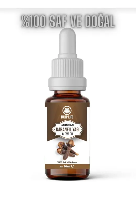 tulip life TYCC1FVWJN170800265090151 Karanfil Uçucu Yağı %100 Saf Ve Doğal ( Clove Essential Oil ) Cam Damlalıklı 10 Ml