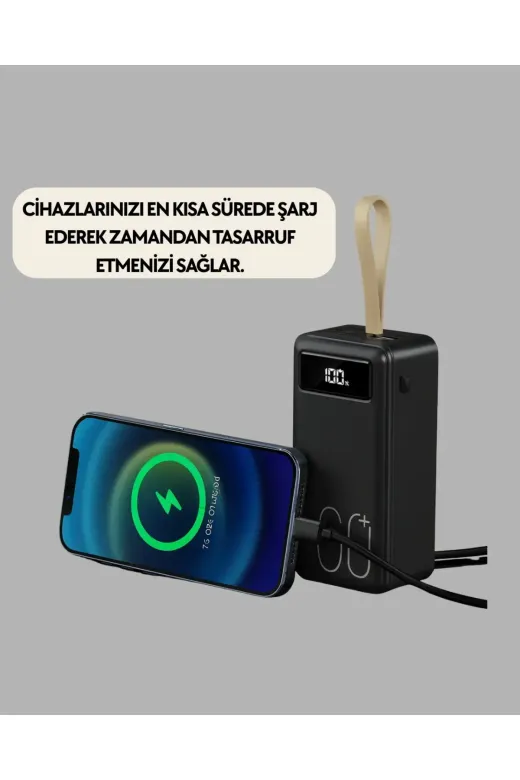 Tüm Cihazlara Uyumlu Çoklu Çıkışlı Powerbank Yeni Nesil