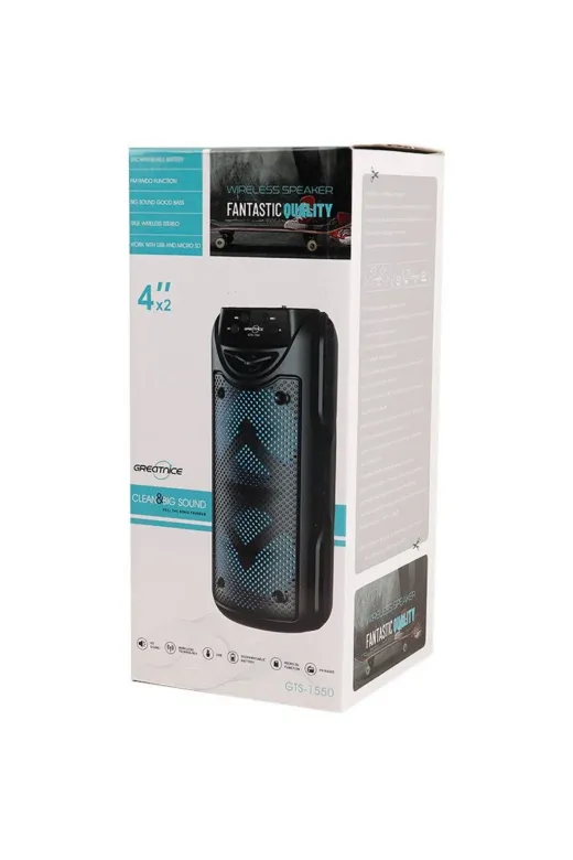 Turgut Ticaret Gredtnice_GTS-1550BTHoparlörFMUSB Gredtnice Gts-1550 Bluetooth Rgb Hoparlör Usb /tf Kart /fm