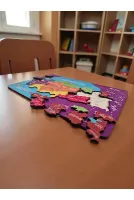 Türkiye Haritası Puzzle - Kabartmalı Türkiye Haritası ve Komşu Ülkeler, Denizler
