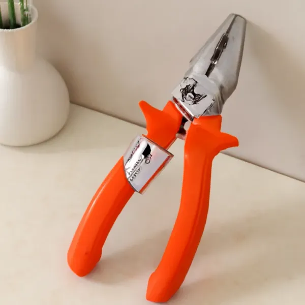 Turuncu Siyah Saplı Cr-V Pense, 180 mm