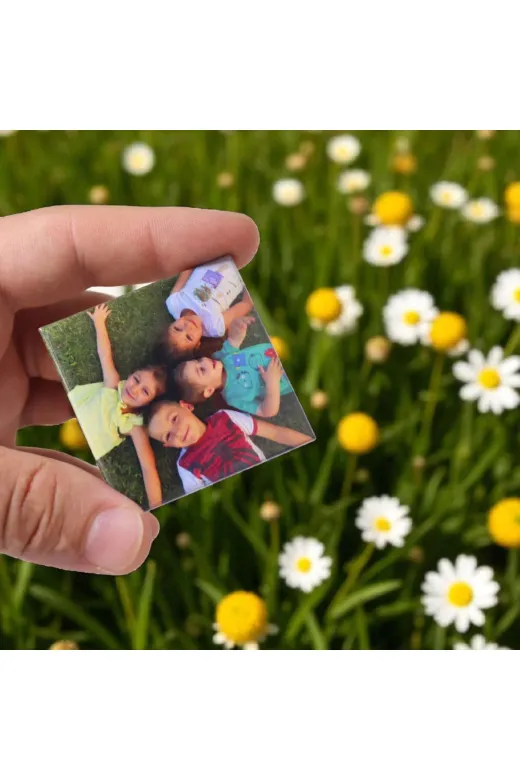 Tu&Se Candles Kare Magnet 10Ader Kare Magnet – 10’Lu Paket – Kişiye Özel Fotoğraf Baskılı–