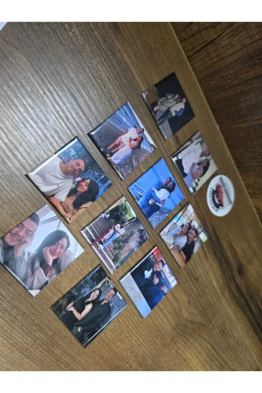 Tu&Se Candles Kare Magnet 20 Adet Kare Magnet – 20Li Paket – Kişiye Özel Fotoğraf Baskılı–