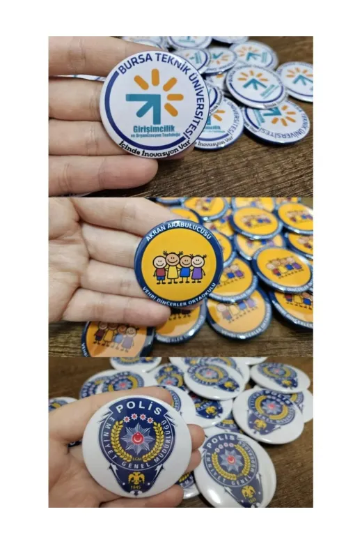 Tu&Se Candles Kişiye Özel Rozet 20 adet 44mm 20 Adet Kişiye Özel 44 Mm Buton Rozet – Her Biri Farklı Tasarımlı