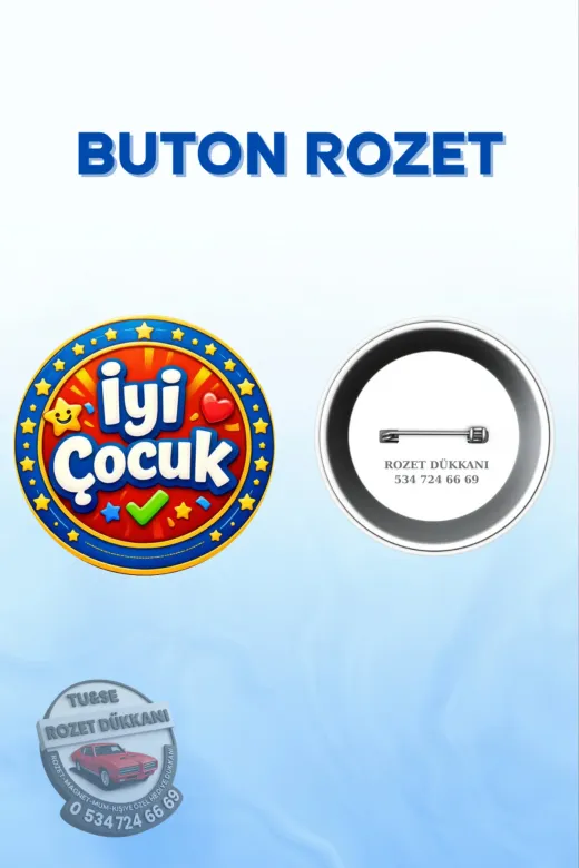 tuse rozet dükkanı 44mm İyi Çocuk Rozeti İyi Çocuk 44Mm | Öğrenci Okul Rozeti