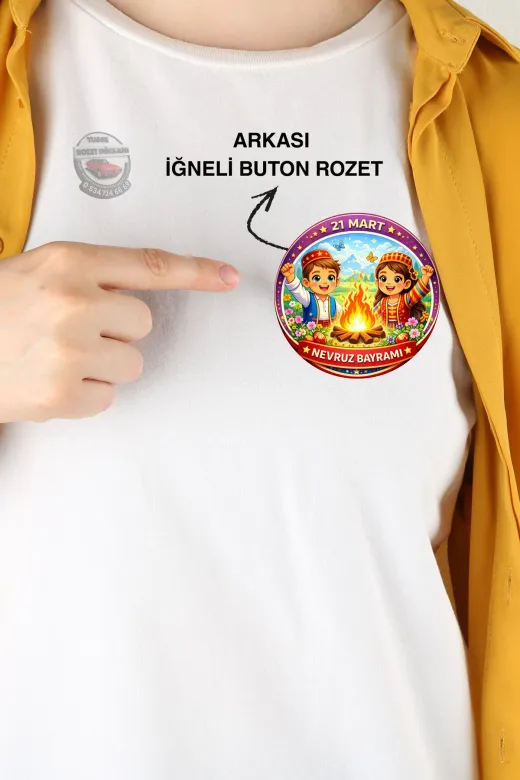 tuse rozet dükkanı Nevruz Bayrami Çocuk Rozeti 20’Li Set