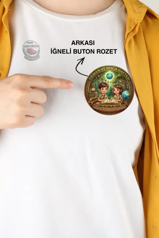 tuse rozet dükkanı Orman Ve Doğa Haftası Çocuk Rozeti 20’Li Set