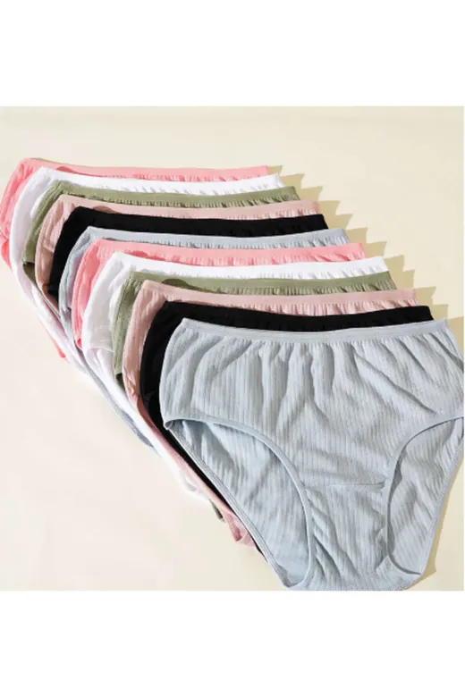 Tutku TKD0592-0592-0592 Dilay Kadın Bikini-Külot-İç Çamaşırı- Pamuklu-Pastel Renkli- 6 Adet