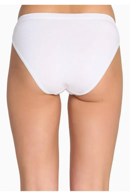 Tutku TYC00853168750 Kadın Beyaz 3'lü Paket Pamuklu Su Yolu Bikini Külot Yeni Sezon