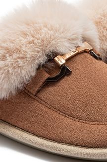 TWİGY Ania Kadın Tokalı Ev Terliği Kahverengi 37/41