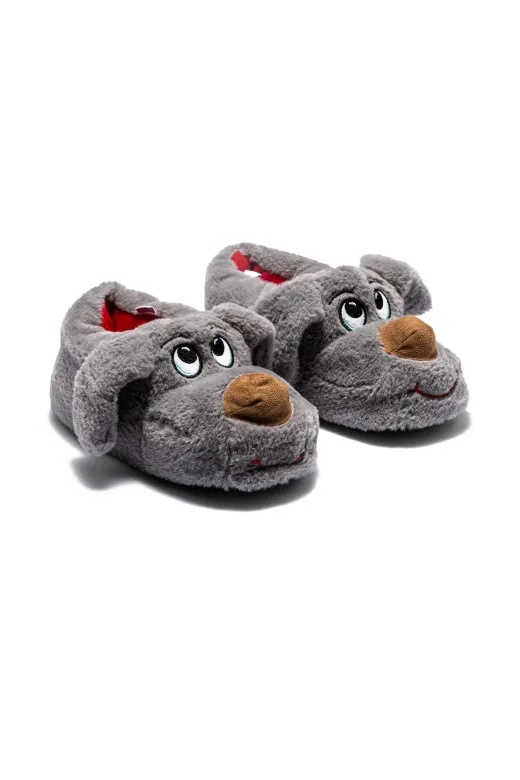 Twigy GG0582 Karamel Erkek Hayvanlı Panduf Gri 41/46