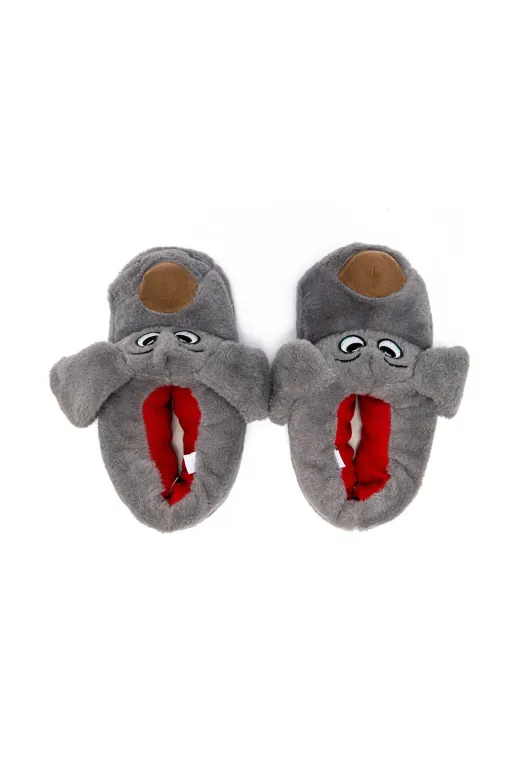 Twigy GG0582 Karamel Erkek Hayvanlı Panduf Gri 41/46