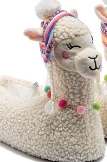 TWİGY lamatwıg Lama Kadın Hayvanlı Panduf Beyaz 36/41