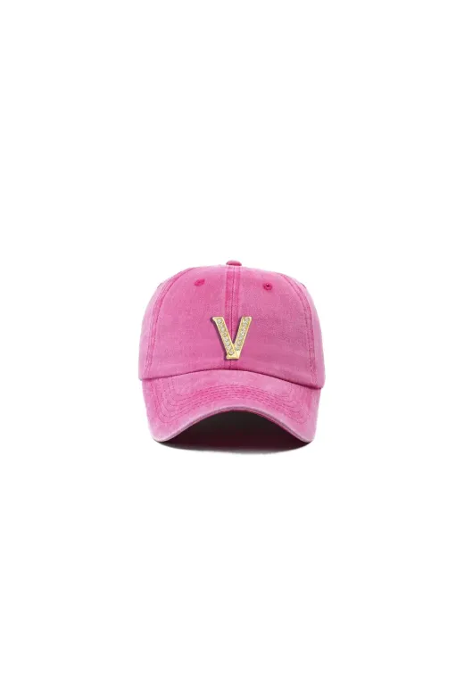 twingold AB01010.011 İsme Özel Yıkamalı Kep Şapka - Ab01010 - Pembe