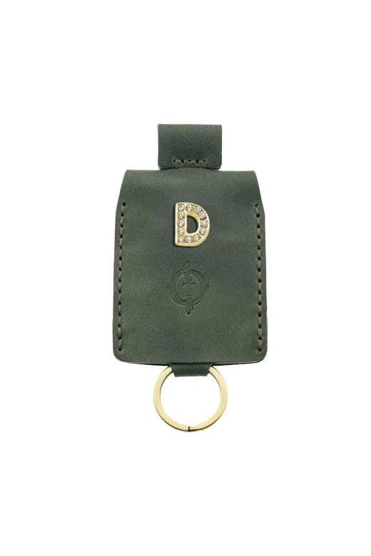 twingold AD01001 İsme Özel Çıtçıtlı Anahtarlık - % 100 Rainbow Deri - Ag01001 - Haki