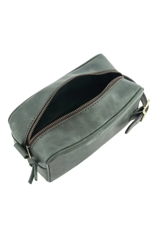 twingold AK01002 İsme Özel Dopp Kit Kişisel Bakım Ve Seyahat Çantası - %100 Rainbow Deri - Ac14004 - Haki