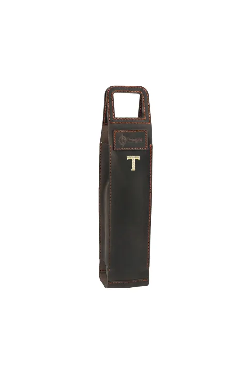twingold saraplık1 İsme Özel Şaraplık - %100 Deri - Hh06003 - Mor