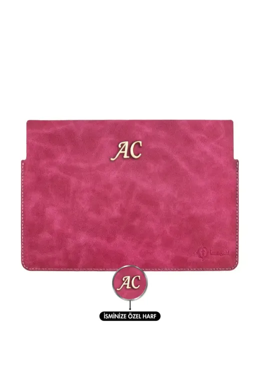 twingold TWGMACKLF İsminize Özel Macbook Kılıfı Fuşya 11"