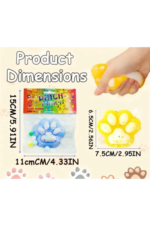 Twins Stars 546337676368569 Kedi Patisi Squishy Oyuncağı Sukuşi (7,5X6,5Cm)