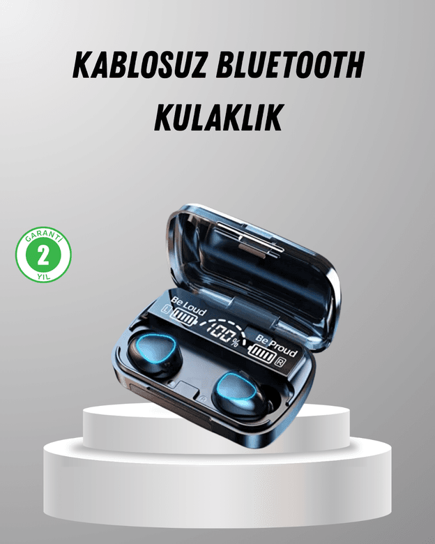 TWS Kablosuz Kulaklık Şarj Kutulu 20 Saat Kullanım Konforlu