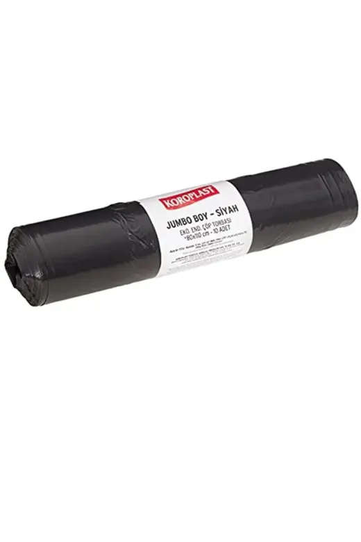 TYBN2VXBF90HBAS054 Bhr Tem-Koroplast Endüstriyel Jumbo Çöp Poşeti Siyah 80*110 10 Adet