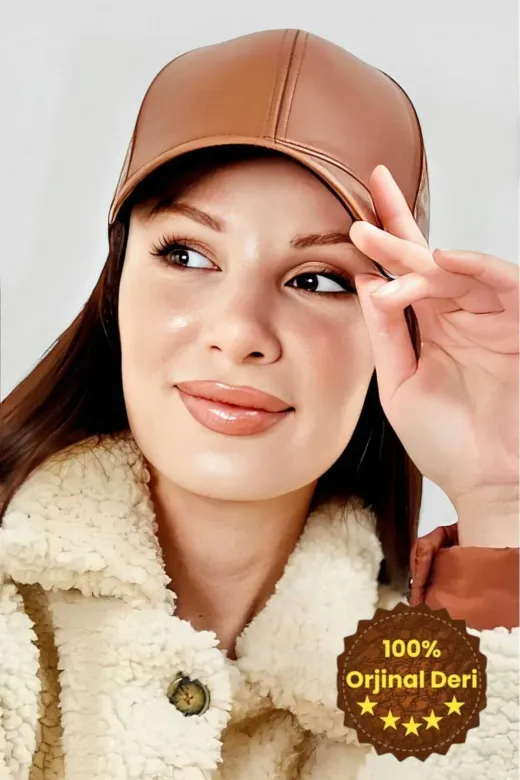 TYC667A993B1FBC009 Unisex %100 Deri Arkadan Ayarlanabilir Kep Şapka