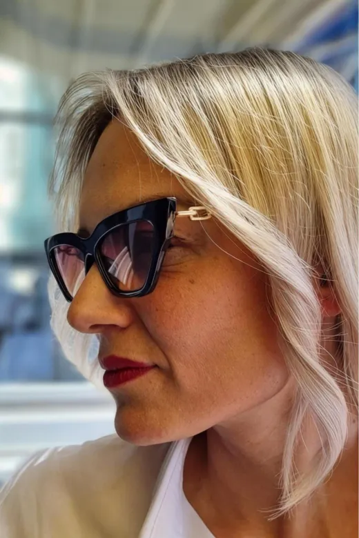 TYCE0EEDFFB5C78F7260B6908 Kadın Nikita Cat Eye Zincir Saplı Vintage Model Güneş Gözlüğü
