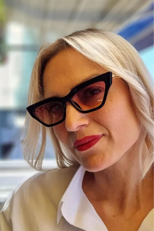 TYCE0EEDFFB5C78F7260B6908 Kadın Nikita Cat Eye Zincir Saplı Vintage Model Güneş Gözlüğü