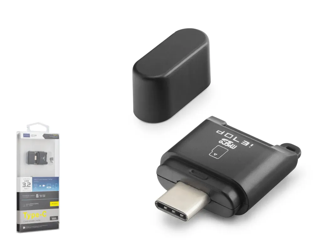 Type-c 3.2 Gen1 Kart Okuyucu Microsd 5 Gbps Siyah TC302